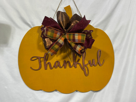 Golden Thankful Pumpkin